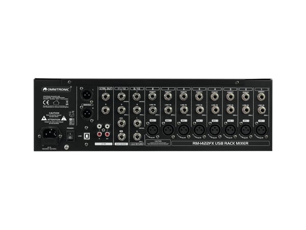 Omnitronic RM-1422FX 12 kanaler 20 - 20000 hz Svart