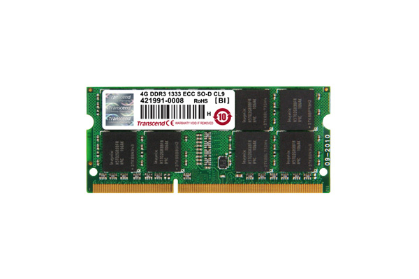 Transcend 8GB DDR3 SO-DIMM muistimoduuli 1 x 8 GB 204-pin SO-DIMM ECC Transcend 8GB DDR3 SO-DIMM muistimoduuli 1 x 8 GB 204-pin SO-DIMM ECC