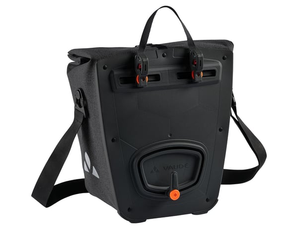 Miniatyrbillede 2 af 2: VAUDE ReCycle Back Single Bagside Cykeltaske 30 L Stof, Polyamid, Polyester, Polyurethan Sort