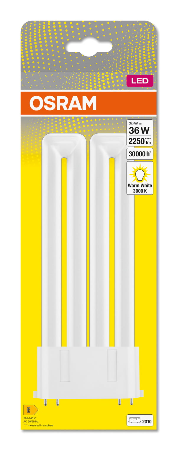 Osram DULUX LED-lampe Varm hvid 3000 K 20 W 2G10 E