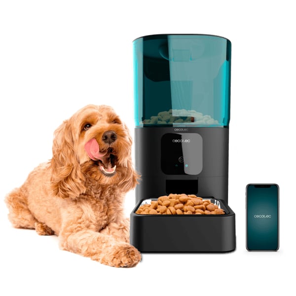 Cecotec Pumba 6000 Purrfect Meal Smart vandskål og foderautomat til hund og kat Plast Sort Universel Automatisk foderautomat til kæledyr