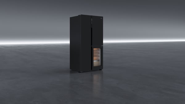 Miniatyrbild 5 av 7: Teka RLF 85950 GBK Kombinerad kyl/frys side-by-side Inbyggd 548 l Svart