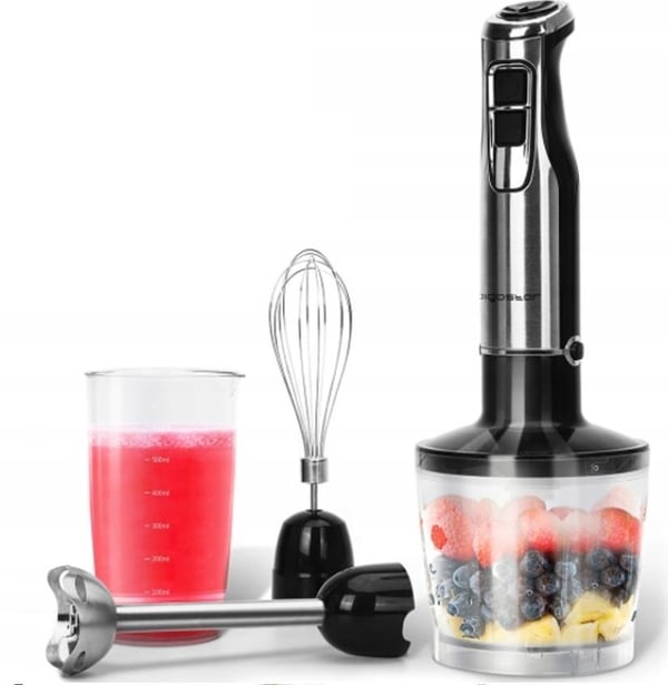 Aigostar 8433325207014 blender 0,5 L Nedsænkning blender 1000 W Sort, Rustfrit stål