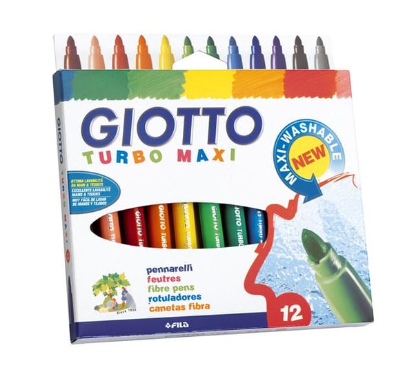 Giotto Turbo Maxi stiftpennor Rosa 12 styck