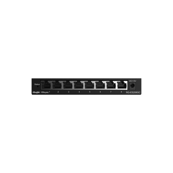 Ruijie Networks RG-ES208GC netværksswitch Administreret L2 Gigabit Ethernet (10/100/1000) Grå Ruijie Networks RG-ES208GC netværksswitch Administreret L2 Gigabit Ethernet (10/100/1000) Grå