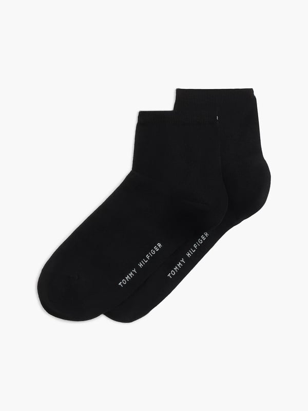 Tommy Hilfiger 2-Pack Flag Embroidery Short Socks Hunstik Sort