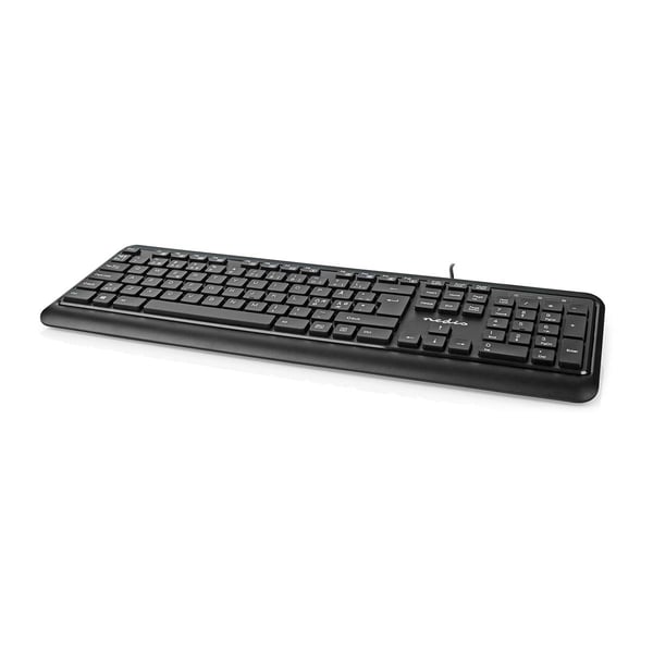 Nedis KBMU200BKND tangentbord Universal USB QWERTY Nordic Svart