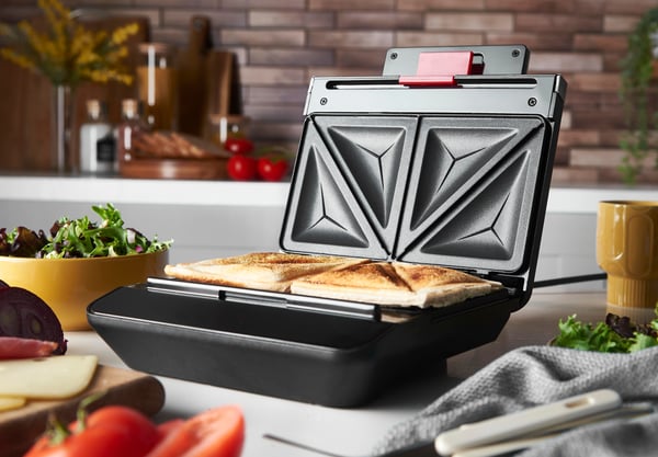 Russell Hobbs Easy Clean sandwichtoaster 750 W Sort, Rustfrit stål
