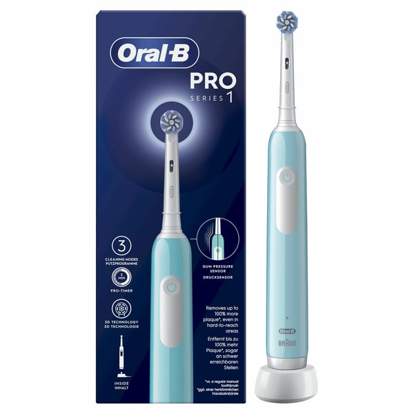 Oral-B Pro 1 Sensitive Clean Voksen Roterende, pulserende tandbørste Blå Oral-B Pro 1 Sensitive Clean Voksen Roterende, pulserende tandbørste Blå