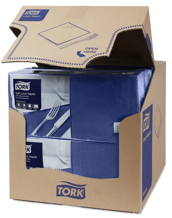 Miniatyrbild 2 av 5: Tork 477412 pappersnäsdukar Blå 150 styck