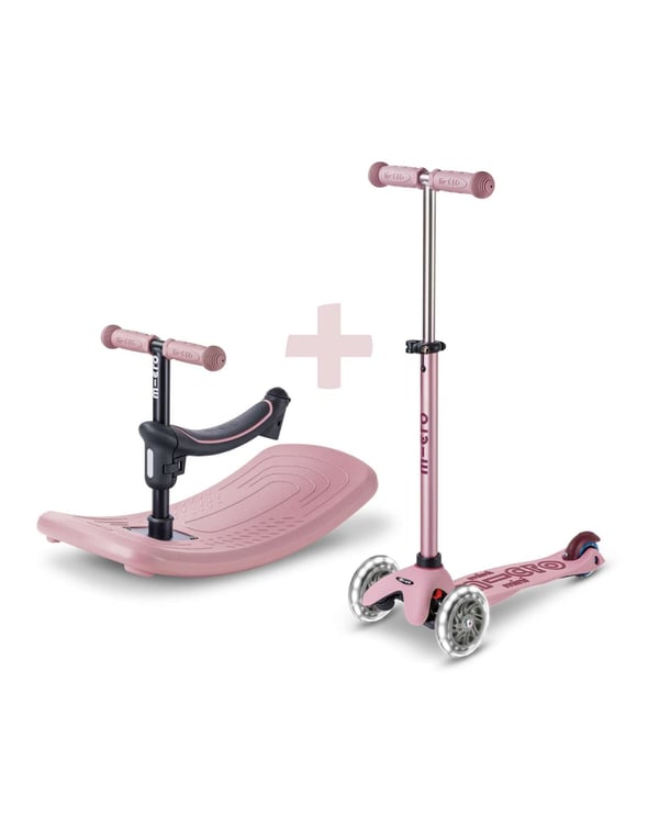 Micro Mobility Rock & Go Mini Deluxe Børn Trehjulet scooter Lyserød