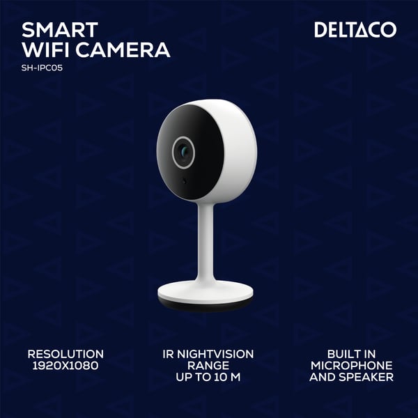 Miniatyrbild 3 av 3: Deltaco Smart WiFi-kamera med 2MP och rörelsedetektion