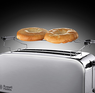 Miniatyrbillede 4 af 4: Russell Hobbs 23610-56 brødrister 6 4 skive(r) Sort, Rustfrit stål