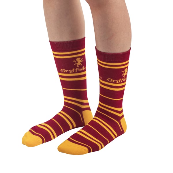 Miniatyrbillede 5 af 8: Cinereplicas Set of 3 Gryffindor Socks Unisex Rød, Gul 3 Par