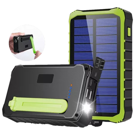 Miniatyrbild 2 av 11: Denver Powerbank Solar PSO-10012 10000mAh + Handvevsdynamo