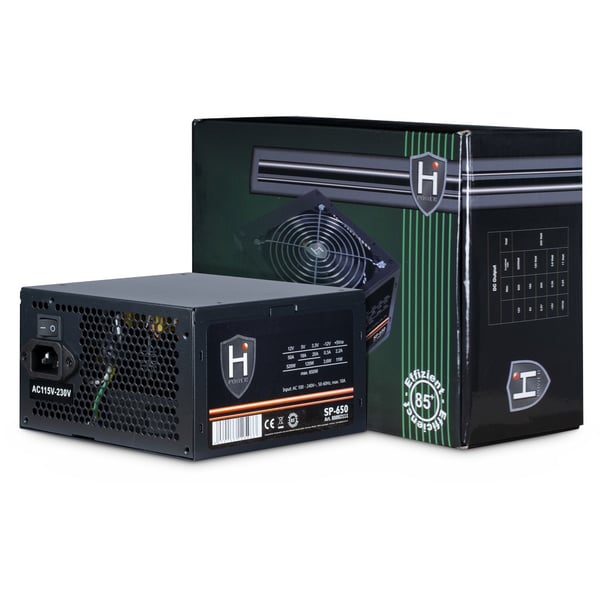 Miniatyrbild 1 av 4: Inter-Tech HIPOWER SP-650 strömförsörjningsenheter 650 W 20+4 pin ATX ATX Svart