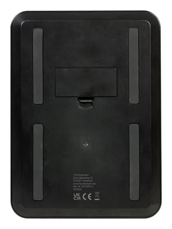 Miniatyrbild 4 av 5: TFA-Dostmann 50.2008.01 köksvåg Svart Bänkdiskmaskin Rektangel Elektronisk köksvåg
