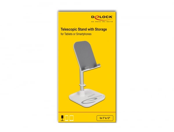 Miniatyrbild 7 av 7: DeLOCK 18407 hållare Passiv hållare Mobiltelefon / smartphone Silver, Vit