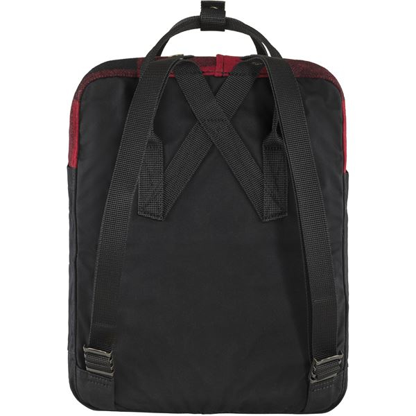Fjällräven Kånken Re-Wool rygsæk Sort, Rød Bomuld, Polyamid, Polyester, Uld