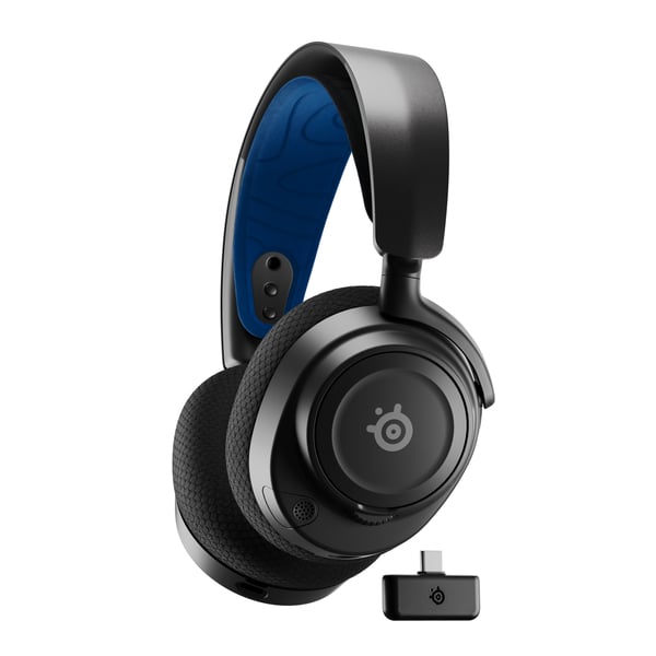 Miniatyrbild 1 av 11: Steelseries Arctis Nova 7P Headset Kabel & Trådlös Huvudband Spela USB Type-C Bluetooth Svart, Blå