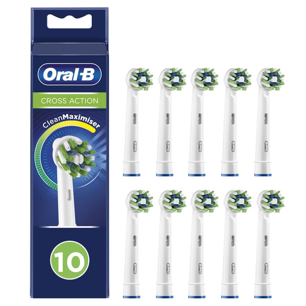 Pikkukuva 5 / 9: Oral-B CrossAction 81730430 hammasharjan pää 10 kpl Valkoinen
