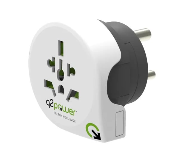 Max Hauri AG 132473 strømstik adapter Universel Sort, Hvid