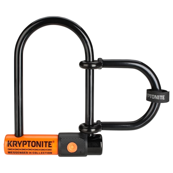 Kryptonite MESSENGER MINI+ Svart, Orange U-lås