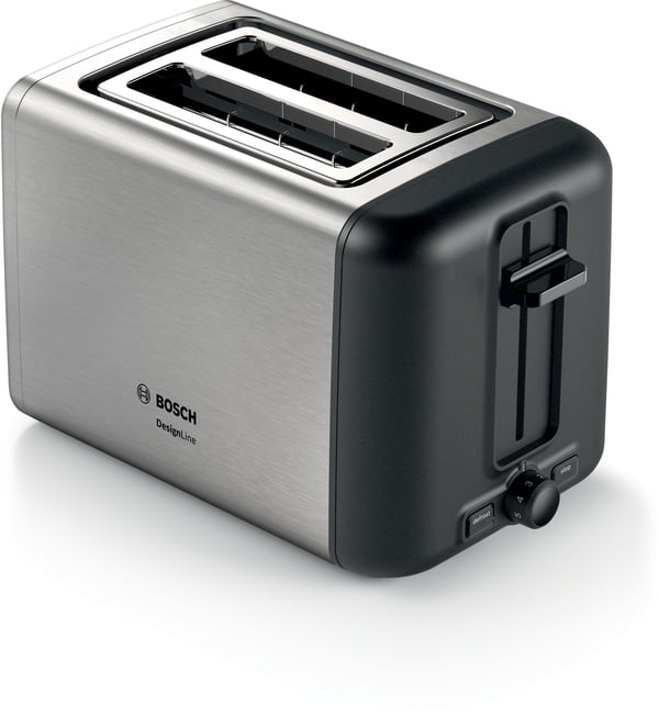 Miniatyrbillede 1 af 3: Bosch TAT3P420DE brødrister 2 skive(r) 970 W Sort, Sølv