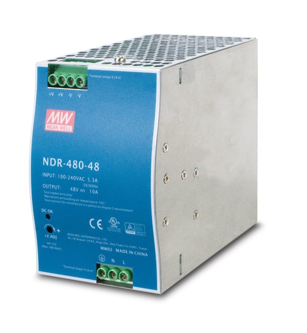 PLANET PWR-480-48 virtalähdeyksikkö 480 W Sininen, Harmaa