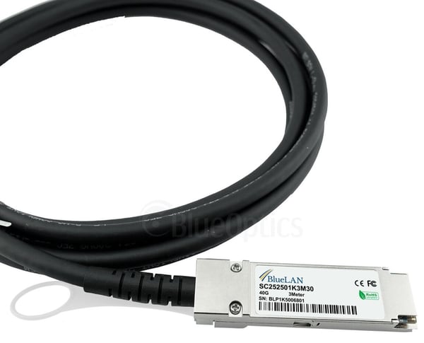 Miniatyrbillede 3 af 6: BlueOptics JH698A-BL InfiniBand og fiberoptisk kabel 3 m QSFP Sort, Sølv