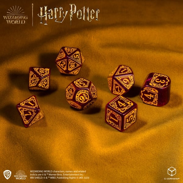 Q-workshop Harry Potter. Gryffindor Modern Dice Set - Red
