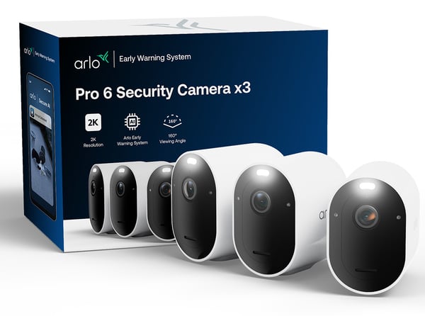 Arlo Pro VMC4370P IP Kamera 3er Set IP-säkerhetskamera Utomhus 2560 x 1440 pixlar Innertak/vägg