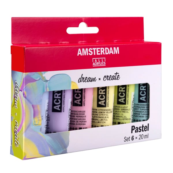 Amsterdam 17820503 akrylmaling 20 ml Grøn, Violet, Rose, Turkis, Ultramarine, Gul Rør
