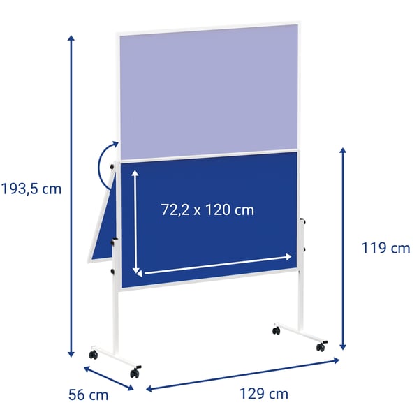 Miniatyrbillede 3 af 3: MAUL 6366482 whiteboard 1500 x 1200 mm Filt