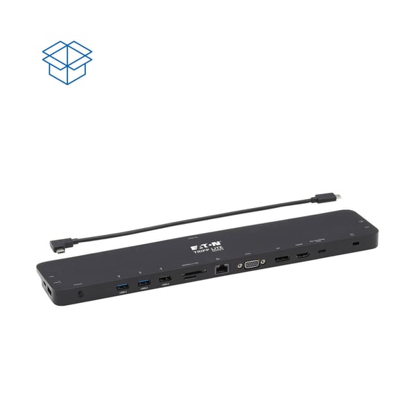 Tripp Lite U442-DOCK7D-B kannettavien tietokoneiden telakka ja porttitoistin Langallinen USB 3.2 Gen 1 (3.1 Gen 1) Type-C Musta