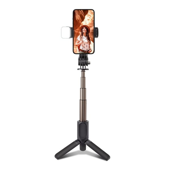 SBS Selfie stick stativ Smartphone 3 ben Svart
