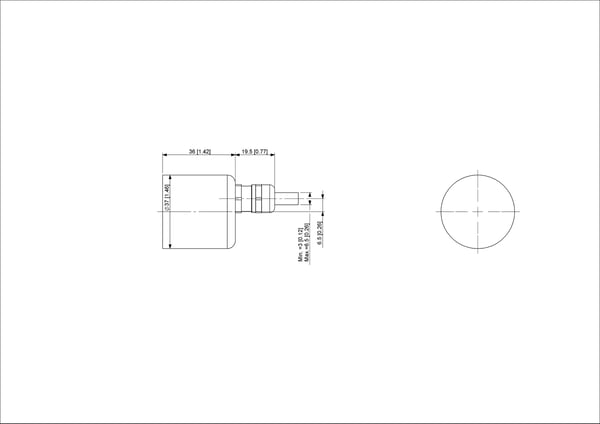 Miniatyrbillede 2 af 2: Posital UCD-CA01B-0012-VTS0-2AW koder 1,27 cm