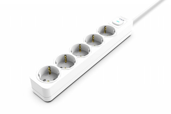 Miniatyrbillede 1 af 11: Inca IPW-44GB overspændingsbeskytter Hvid 5 AC stikkontakt(er) 230 V 1,5 m