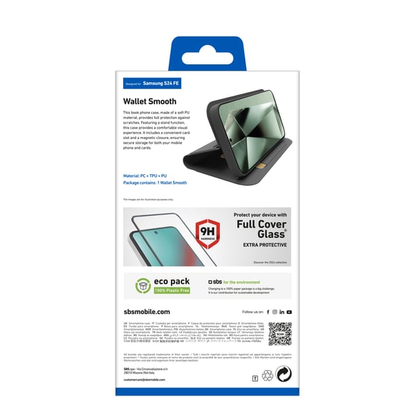 SBS TEWALSAS24FEK mobiltelefonfodral 17 cm (6.7") Folio Svart