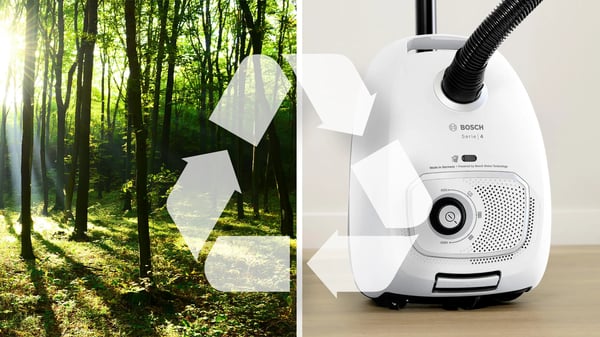 Bosch BGB41WH1 imuri 4 L Sylinteripölynimuri Kuiva 600 W Pölypussi