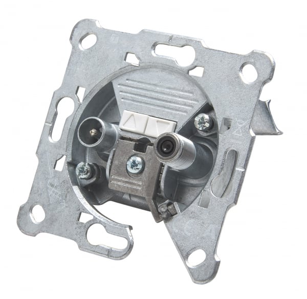 Miniatyrbillede 2 af 3: Triax 306231 stikkontakt 2 x SAT Metallic