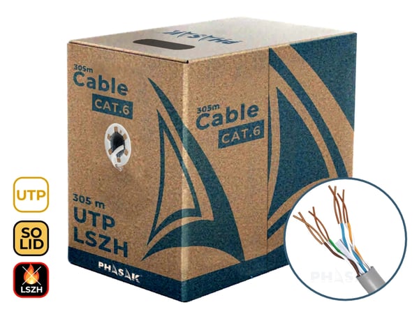 Miniatyrbillede 4 af 10: Phasak PHR 6301 netværkskabel Grå 305 m Cat6 U/UTP (UTP)