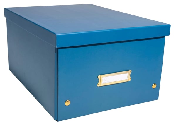 Exacompta 62352E kansioiden säilytyslaatikko Pahvi, Paperi Sininen
