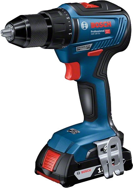 Bosch GSR 18V-55 1750 rpm Nøglefri 1 kg Sort, Blå