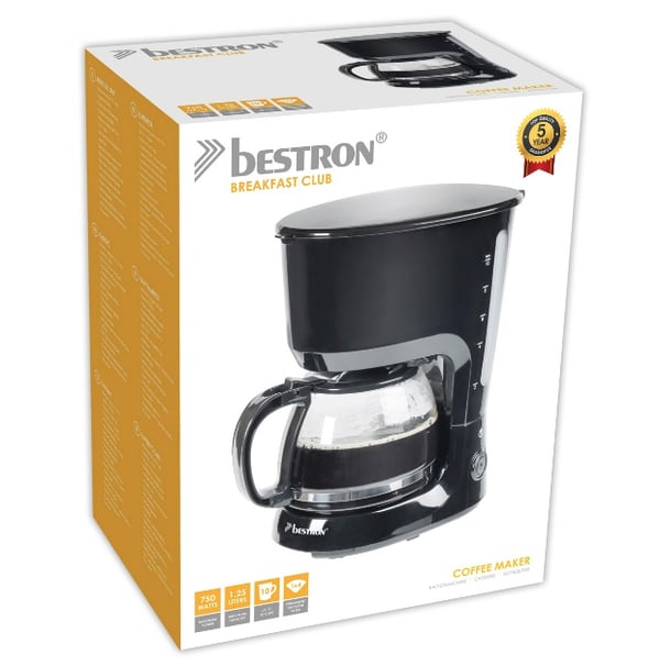Bestron ACM750Z kaffemaskin Halvautomatisk Droppande kaffebryggare 1,25 l