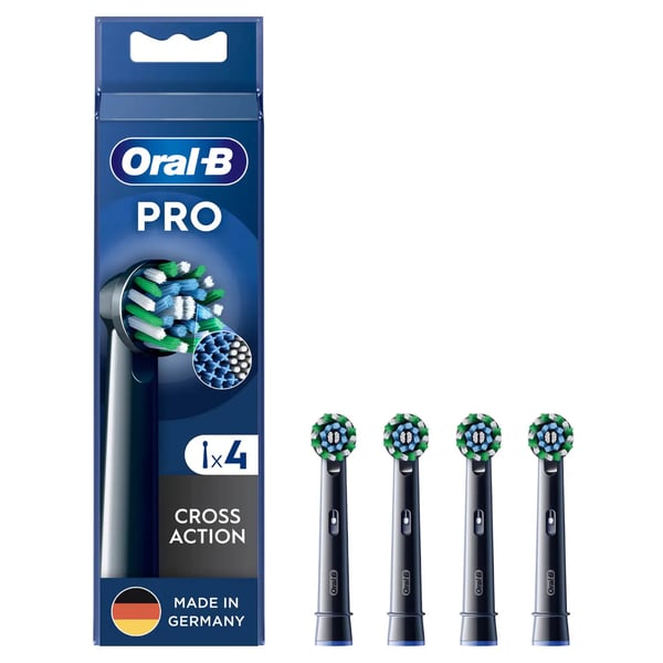 Oral-B CrossAction 4 styck Svart
