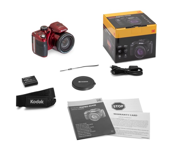 Miniatyrbillede 4 af 5: Kodak Astro Zoom AZ425 1/2.3" Brokamera 20,68 MP BSI CMOS 5184 x 3888 pixel Sort, Rød
