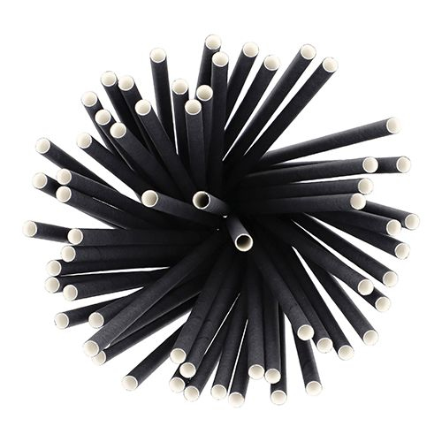 Papstar 89092 engångssugrör 500 styck Svart
