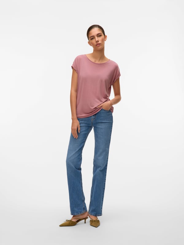 Vero Moda VMAVA T-Shirt,10284468,L T-paita Pyöreä kaulus Lyhyt hiha Elastaani