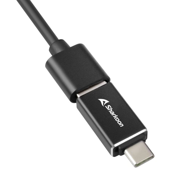 Miniatyrbild 2 av 3: Sharkoon 4044951037582 gränssnittshubbar USB 3.2 Gen 1 (3.1 Gen 1) Type-C 5000 Mbit/s Svart